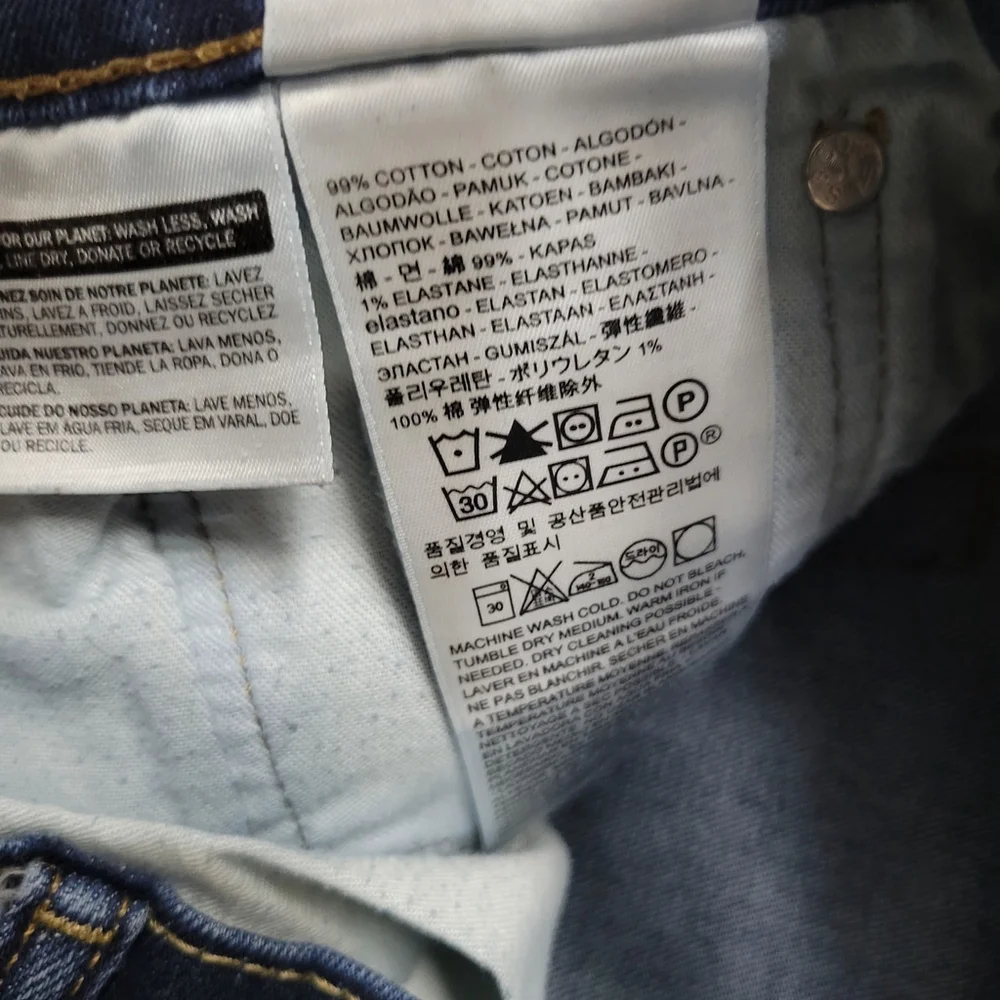 Levi's 512 Slim Straight Blue Jeans Size 36/32 Men's